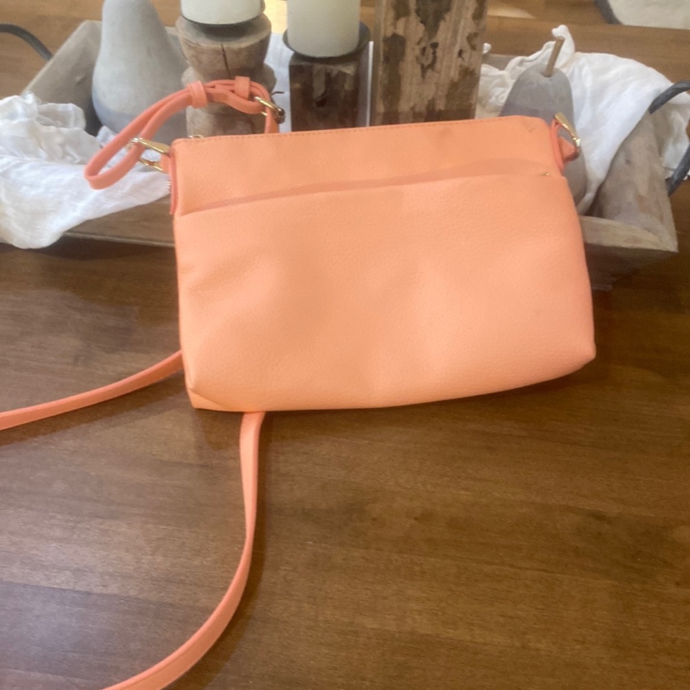 Peach crossbody bag